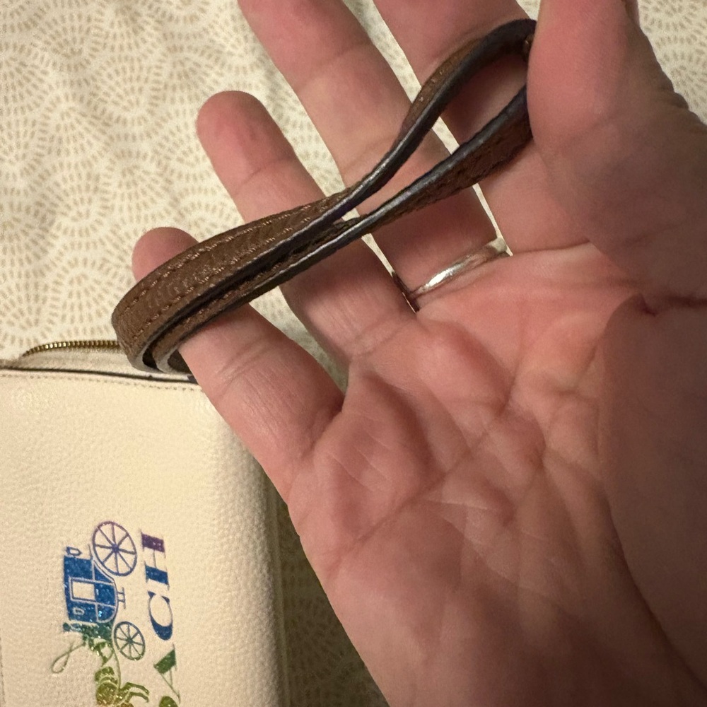 Coach Cream Wristlet with Rainbow Logo - Picture 5 of 10